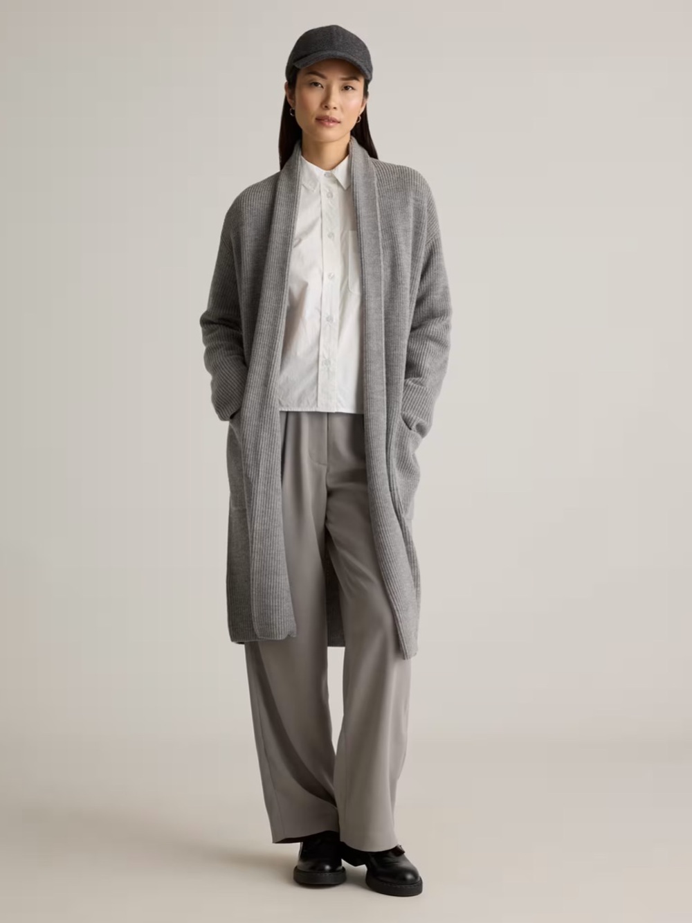 NEW Quince Australian Merino Wool Duster Cardigan - Taupe